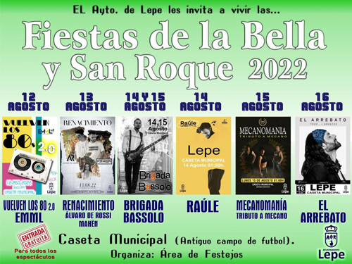 Fiestas Patronales de La Bella y San Roque Lepe 2022